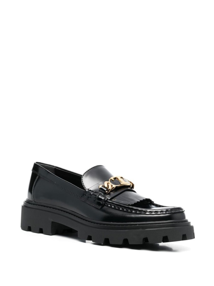 Tod's Gomma Pes Loafers In Black