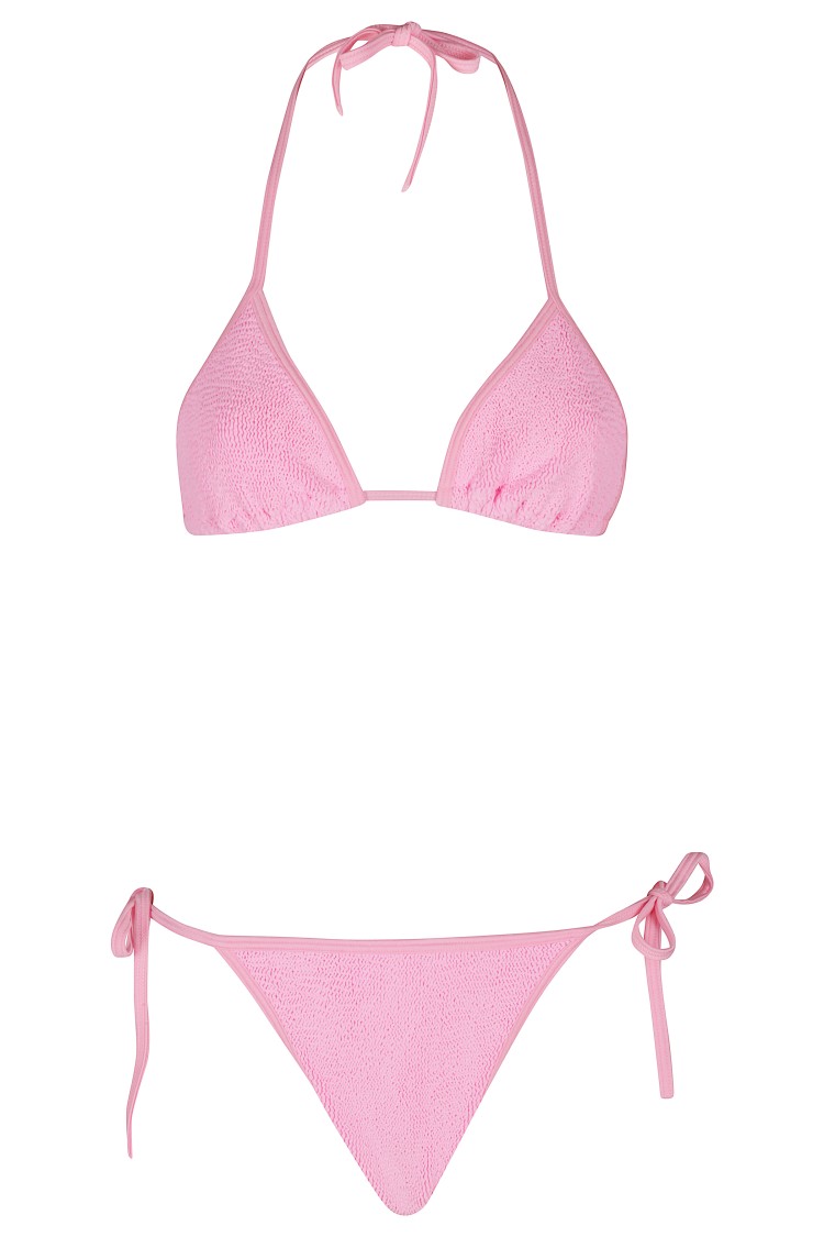 Hunza G Gina Triangle Bikini Set In Pink