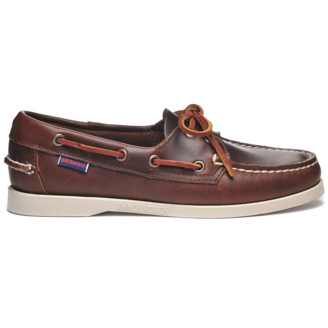 Sebago Brown Waxed Leather Moccasin