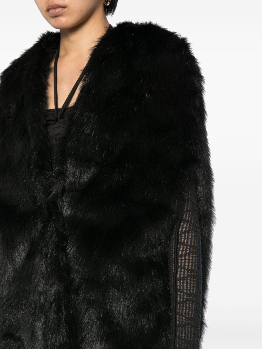 ダウンジャケット・コート Saiid Kobeisy Jet Black Fur Coat Saiid Kobeisy Jet Black Fur Coat Long in Black | THE LIST