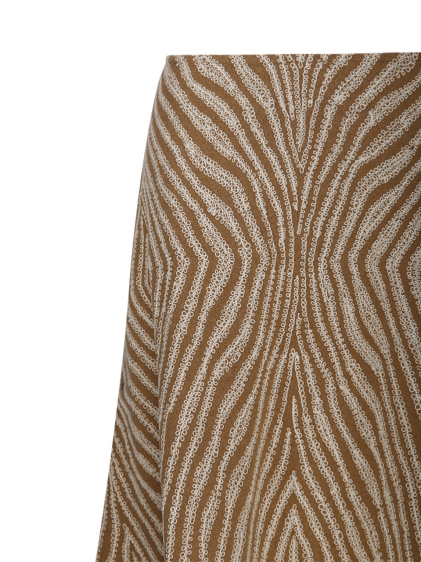 By Malene Birger Giabbo Animal-printed Cotton Midi Skirt In Brown