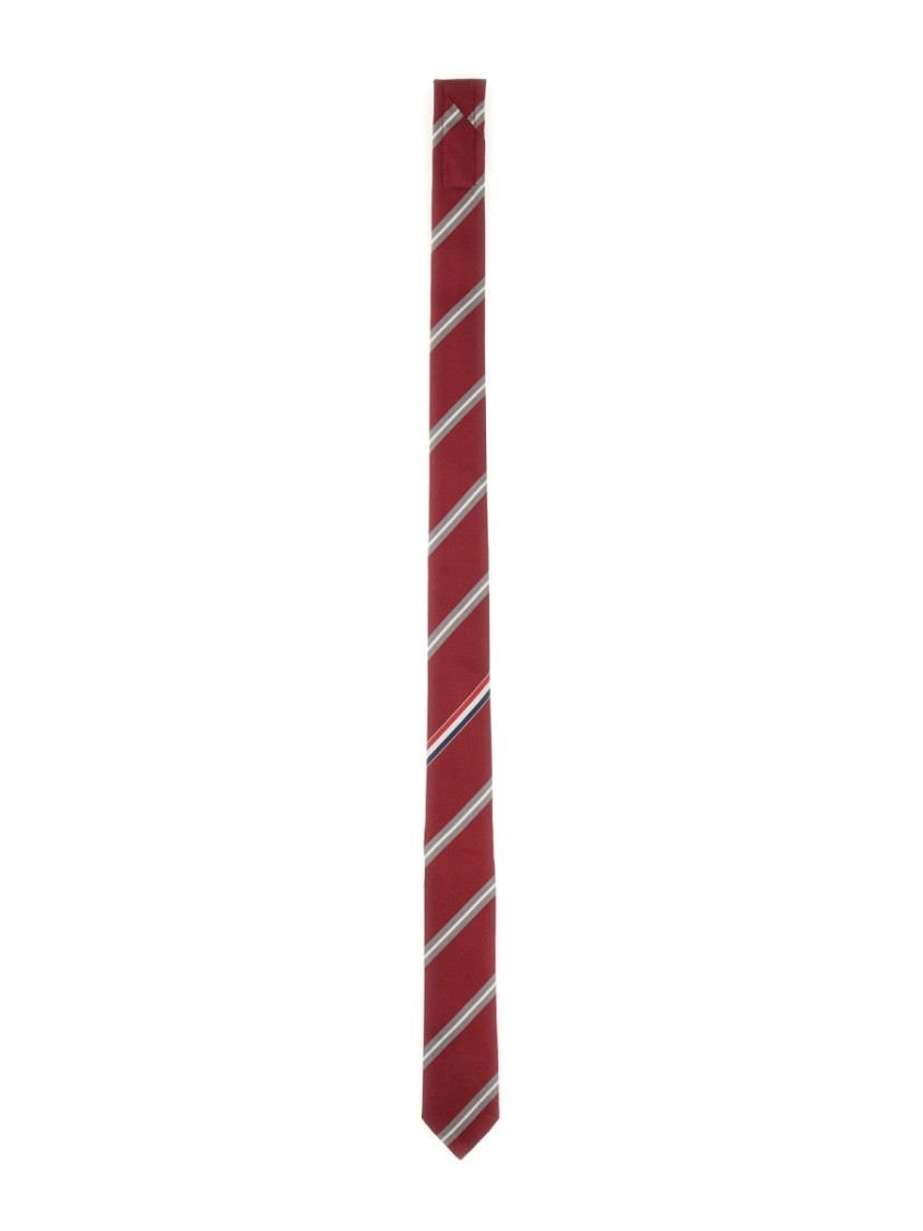 THOM BROWNE THOM BROWNE DIAGONAL STRIPE SILK TIE 