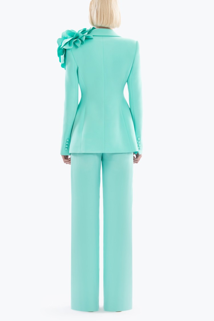 Saiid Kobeisy Floral Tailored Jacket In Green