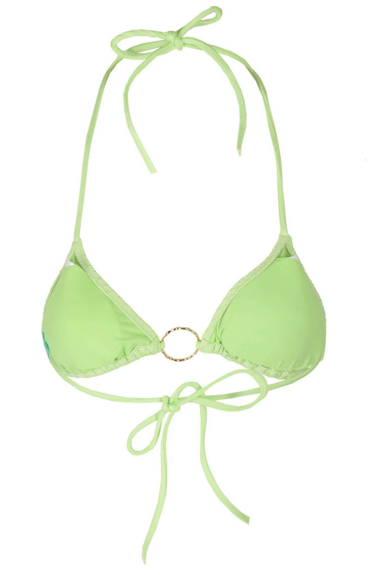 Melissa Odabash Lime Green Triangle Bikini Top In Green