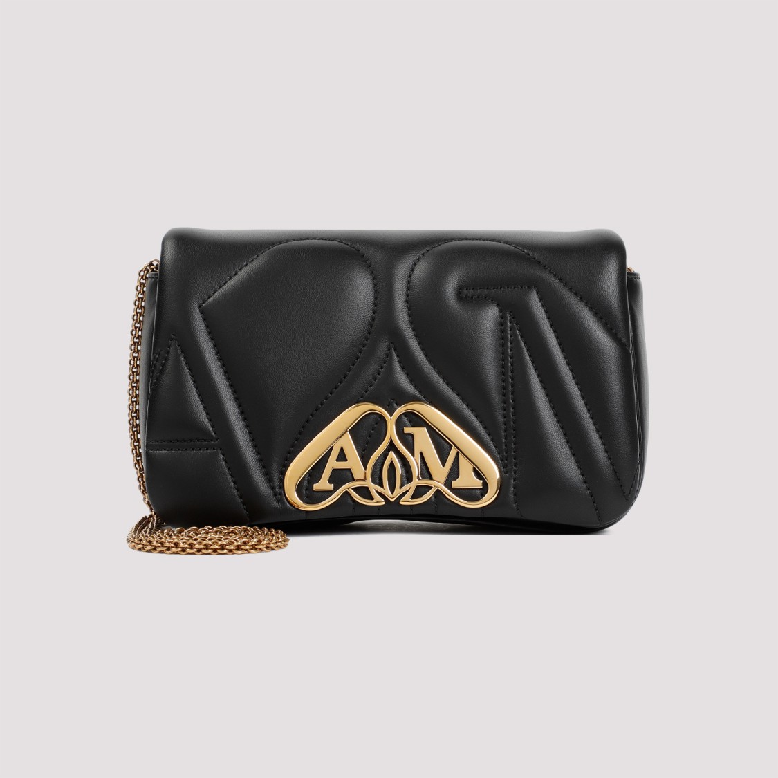 Alexander Mcqueen Black Nappa Leather The Mini Seal Handbag