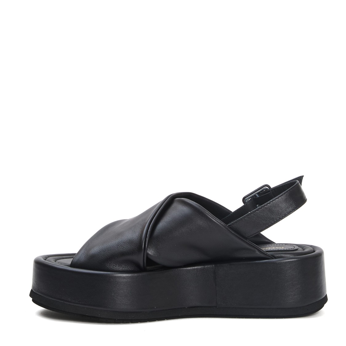 Paloma Barceló Leather Platform Sandals In Black