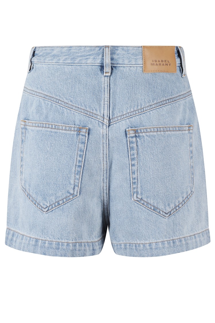 Isabel Marant Button-fastening Denim Shorts In Blue