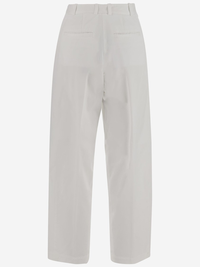 Shop Ql2 Stretch Cotton Pants In White