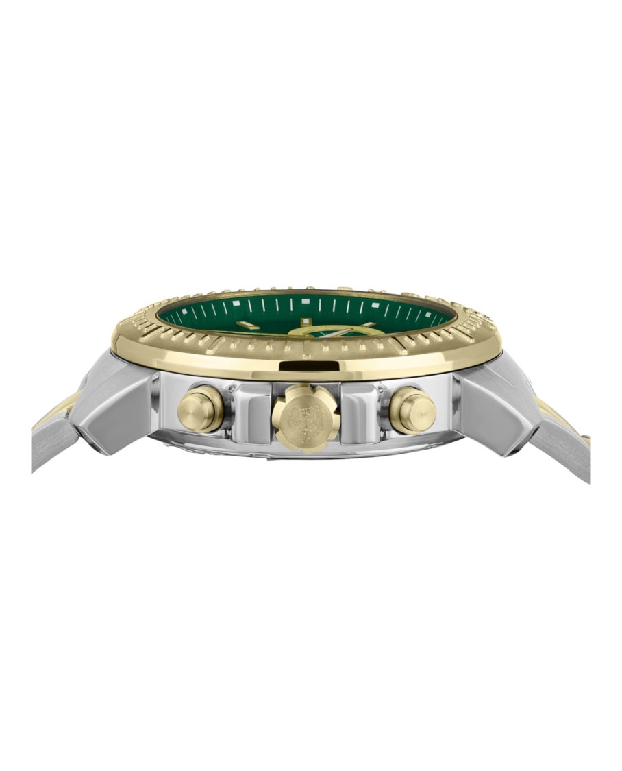 Versace New Chrono Chronograph Watch In Green