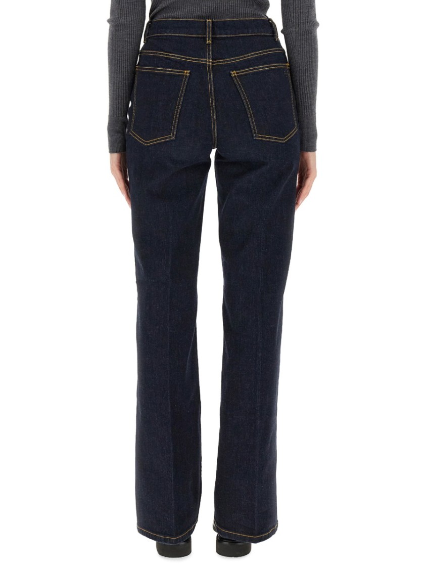 Shop Tory Burch Jeans Boot Leg In Blue