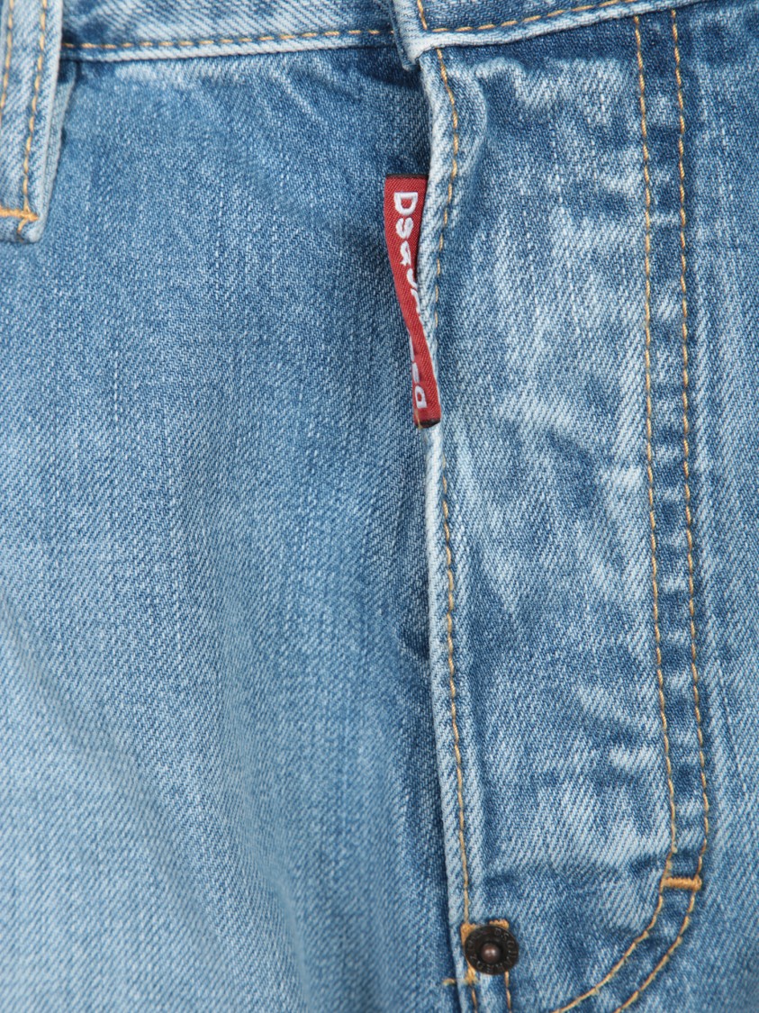 DSQUARED2 DSQUARED2 LIGHT BLUE DENIM TROUSERS WITH CLASSIC FIVE-POCKET DESIGN