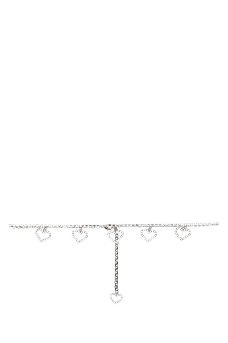 Alessandra Rich Embellished Metal Belt In Red