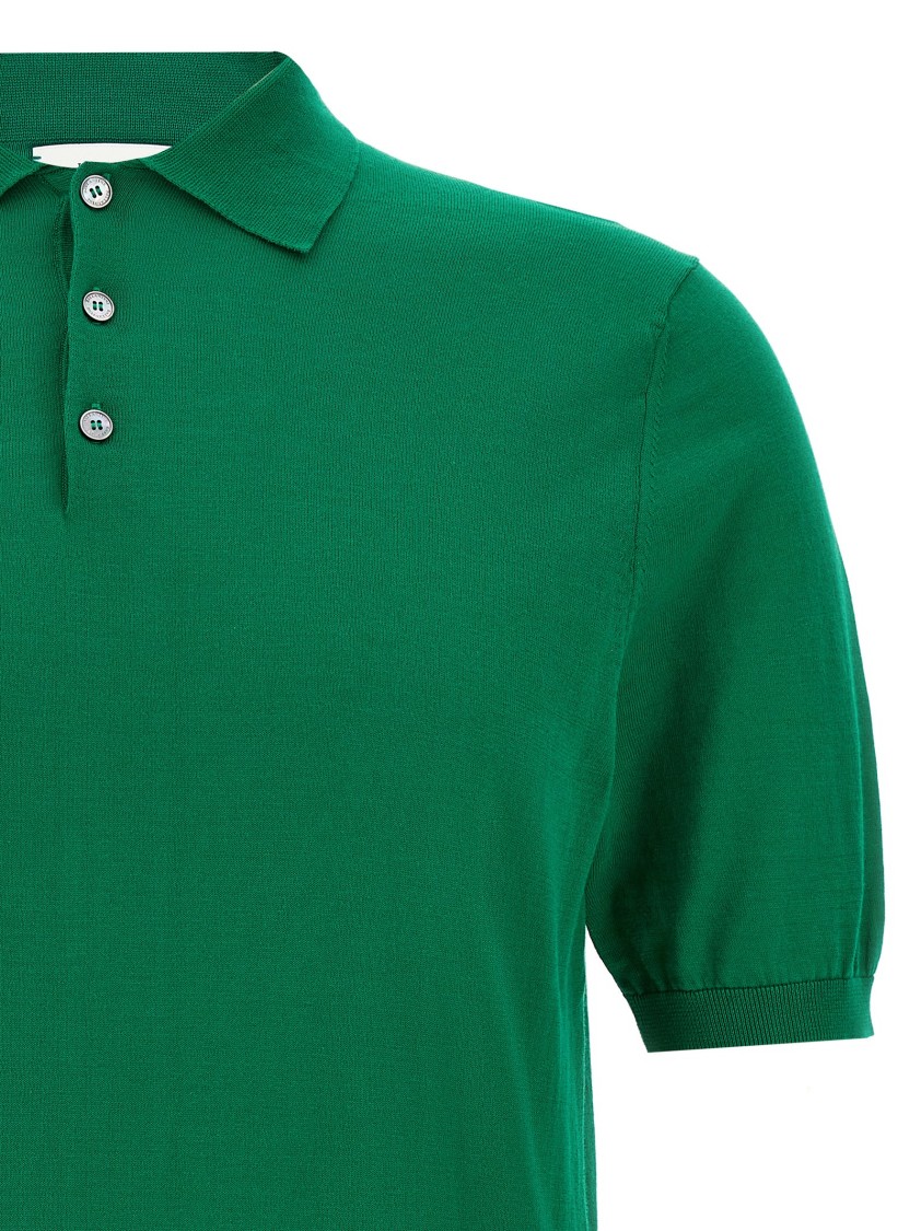 Ballantyne Ultralight Cotton Polo Shirt In Green