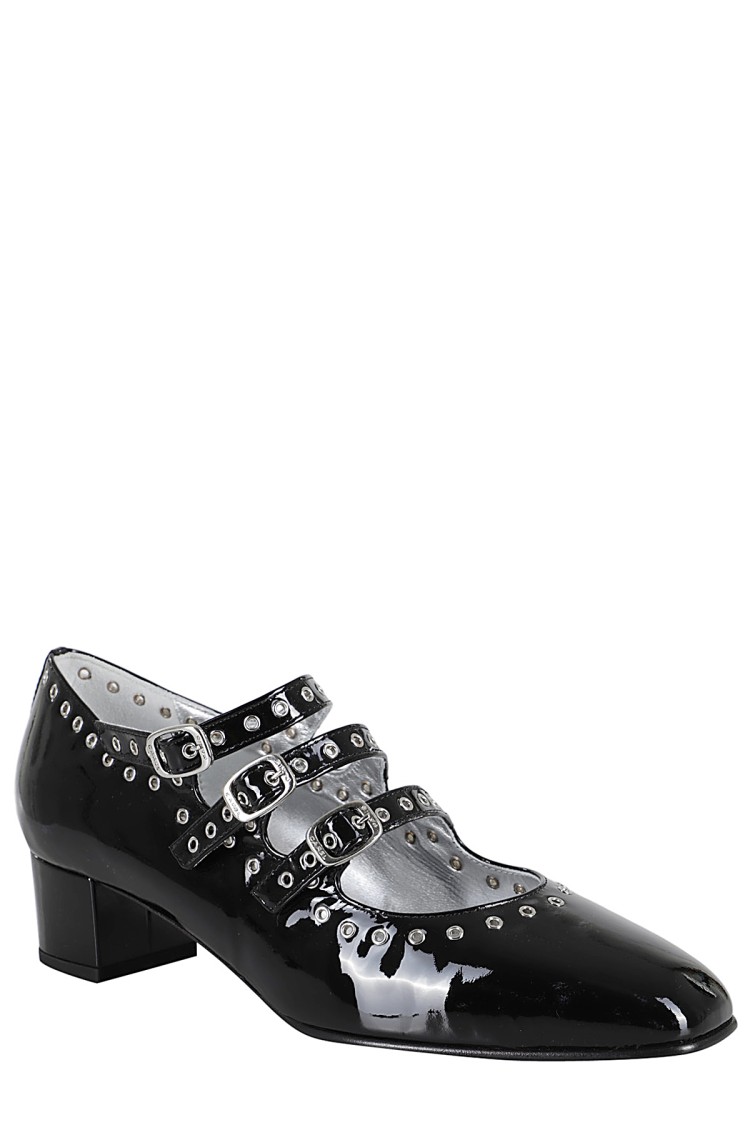 Shop Carel Paris Camden Pumps With Metal Eyelet Inserts In Black