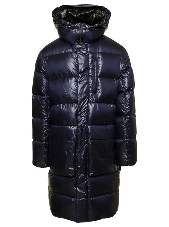 Tatras 'Mejikino' Long Blue Down Jacket With Hood And Logo