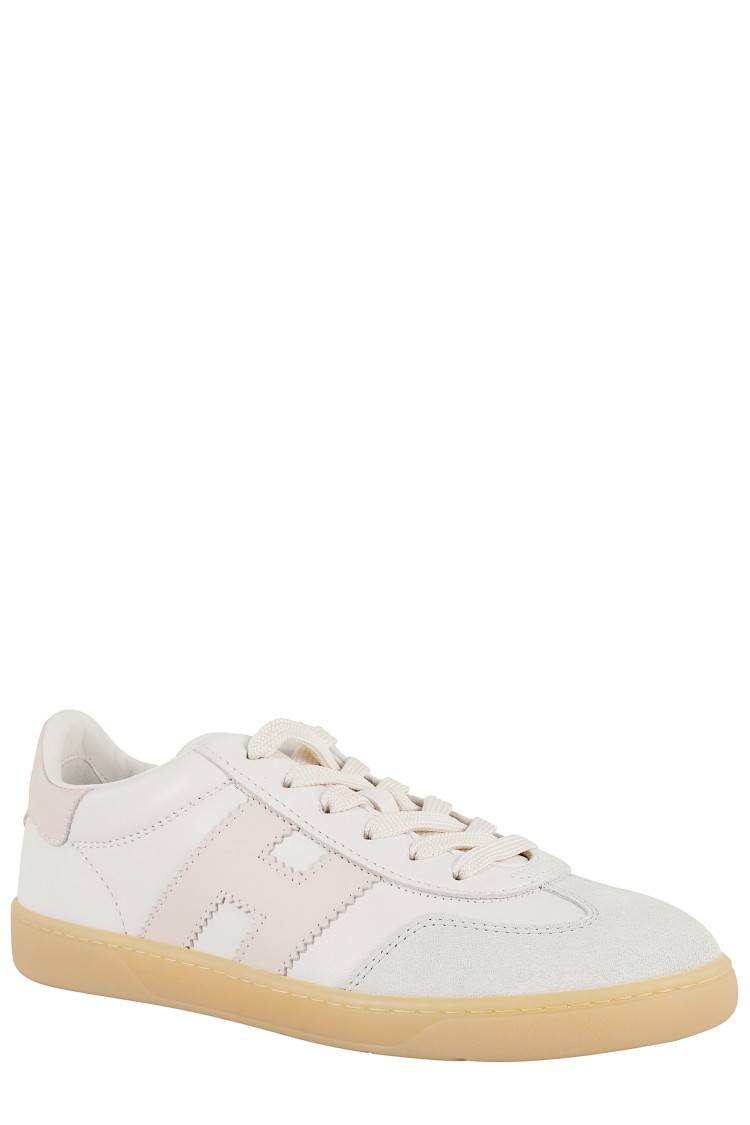 Shop Hogan Cool Laced H Sneakers In White