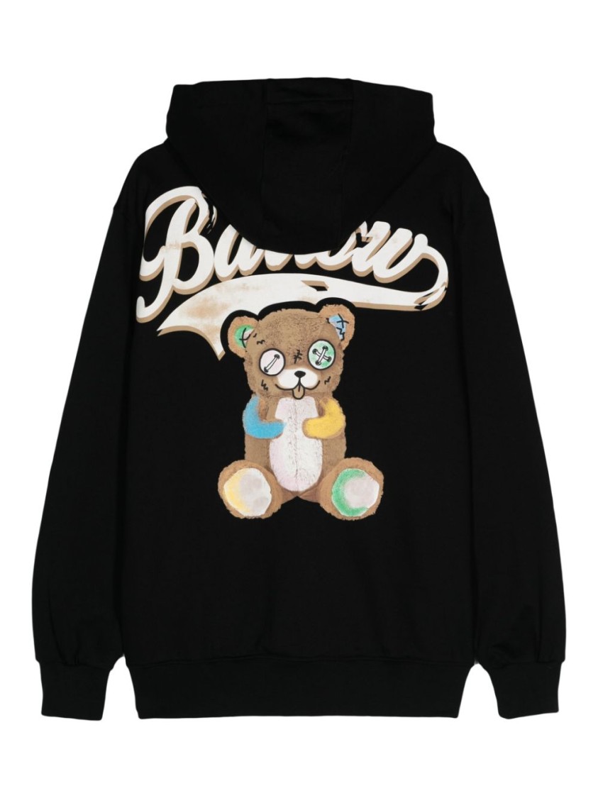 Barrow Unisex Cotton Sweatshirt With Logo Print On The Front In Black