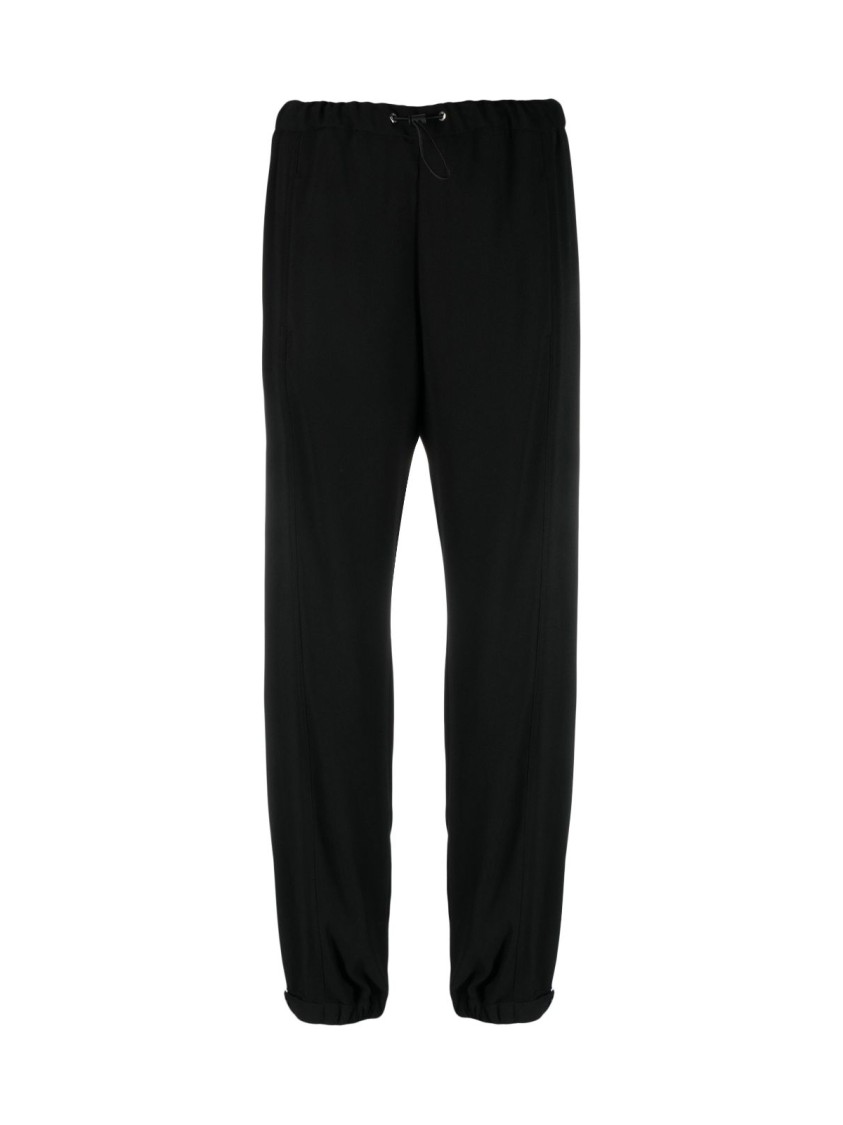 Moncler Satin Jogging Pants In Black