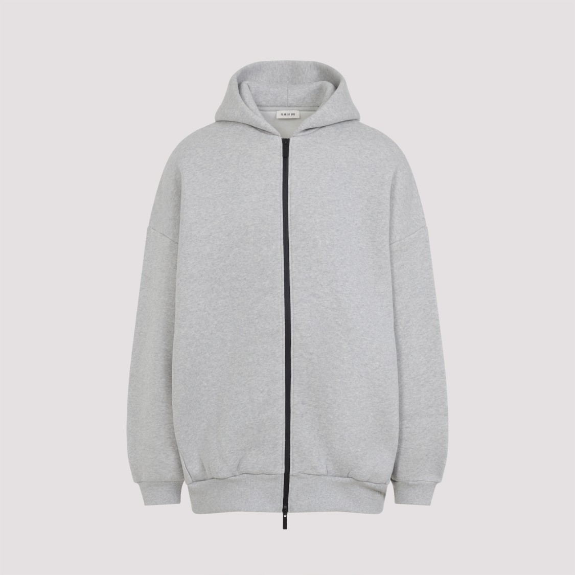 Fear Of God Relaxed Fit Grey Sweatshirt With Zip-up Front In Gray