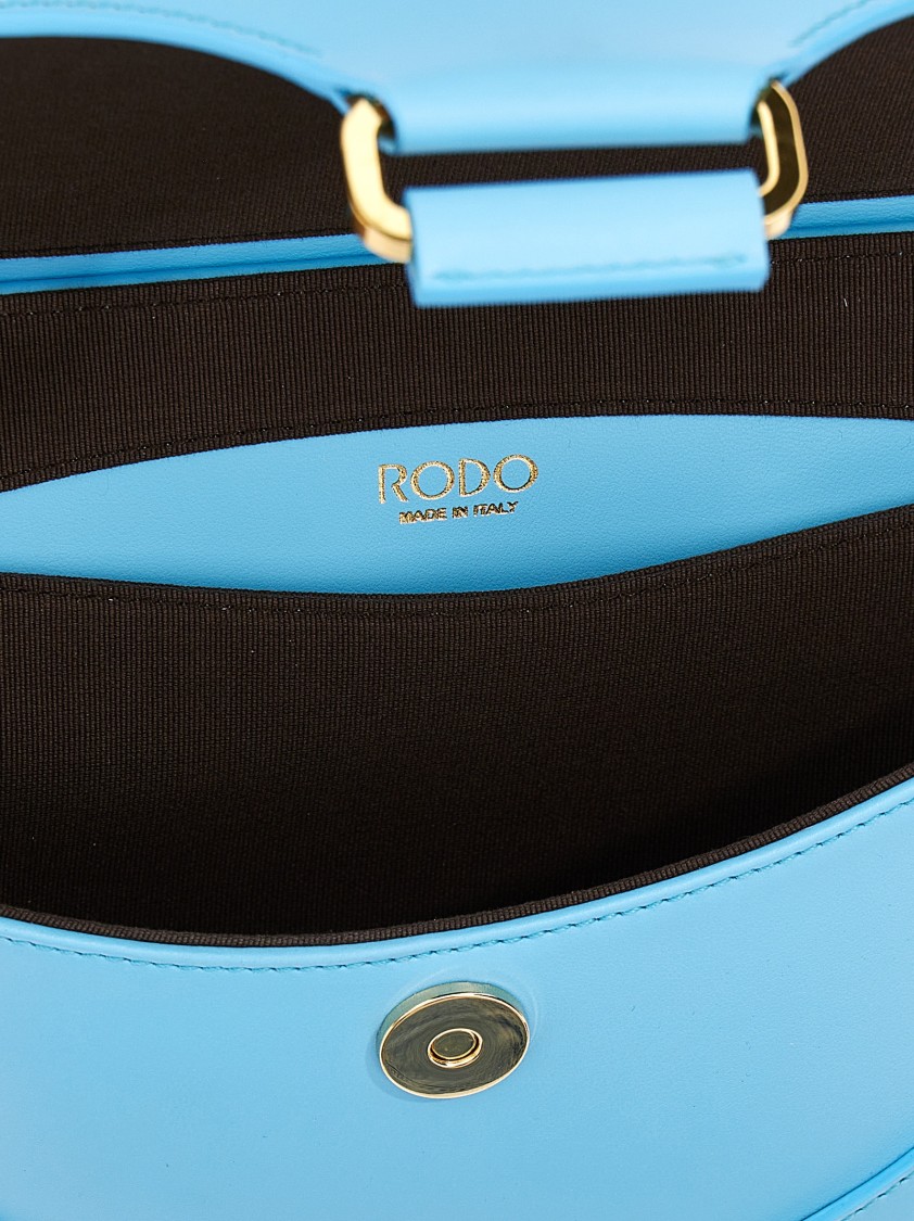 Rodo Clutch Bag With Shoulder Strap In Blue