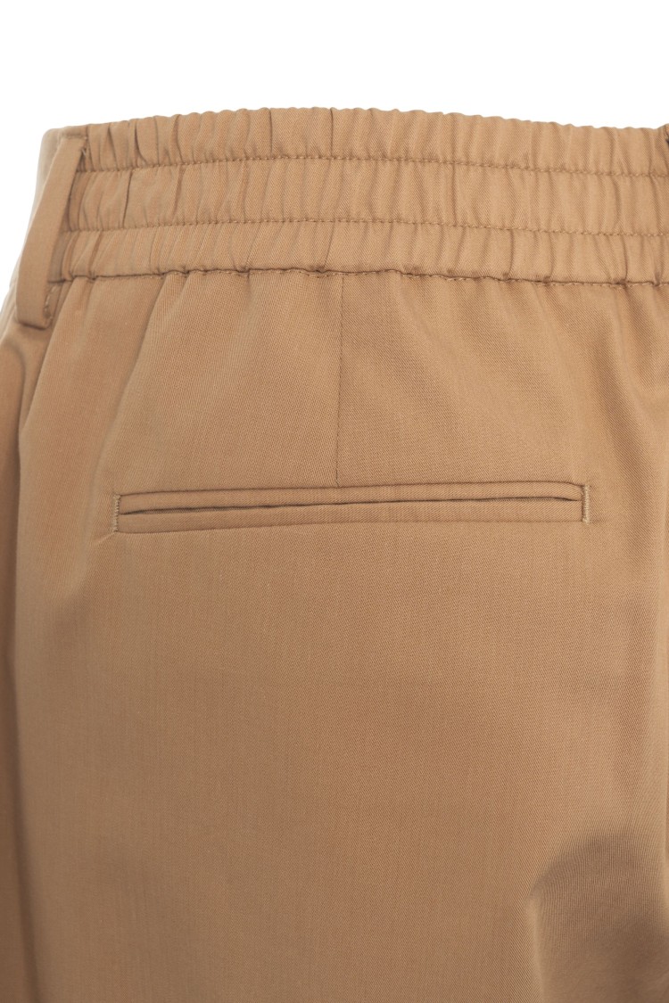 Pt01 Daisy' Pleated Pants In Brown