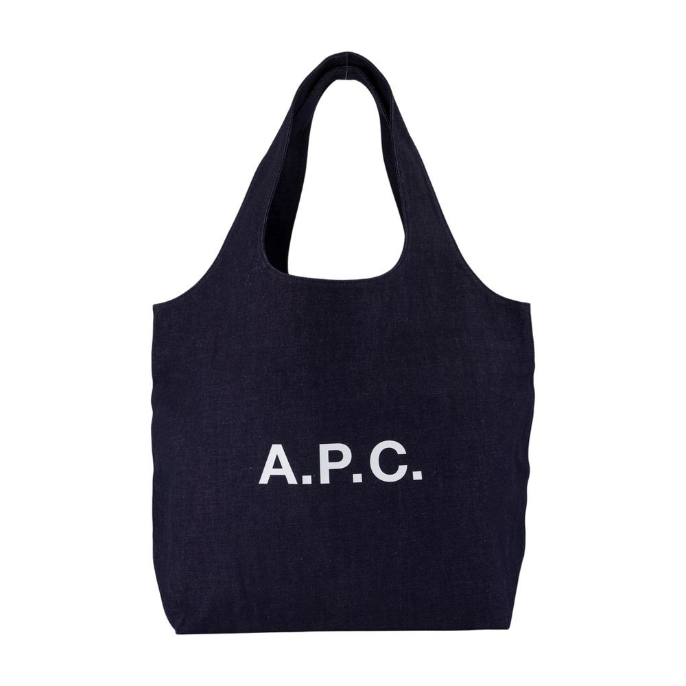 Apc A.p.c. Ninon Tote Bag - Cotton - Blue In Black