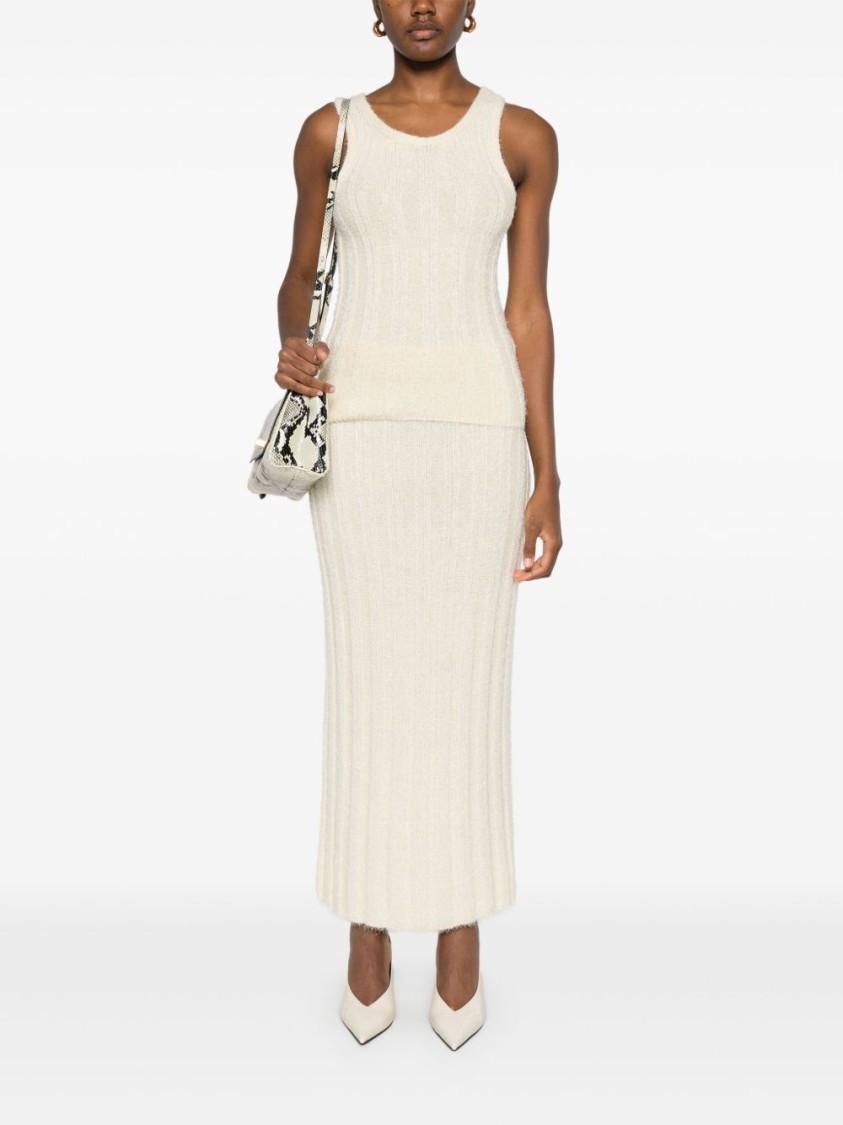 Khaite Claire Midi Skirt In Multi