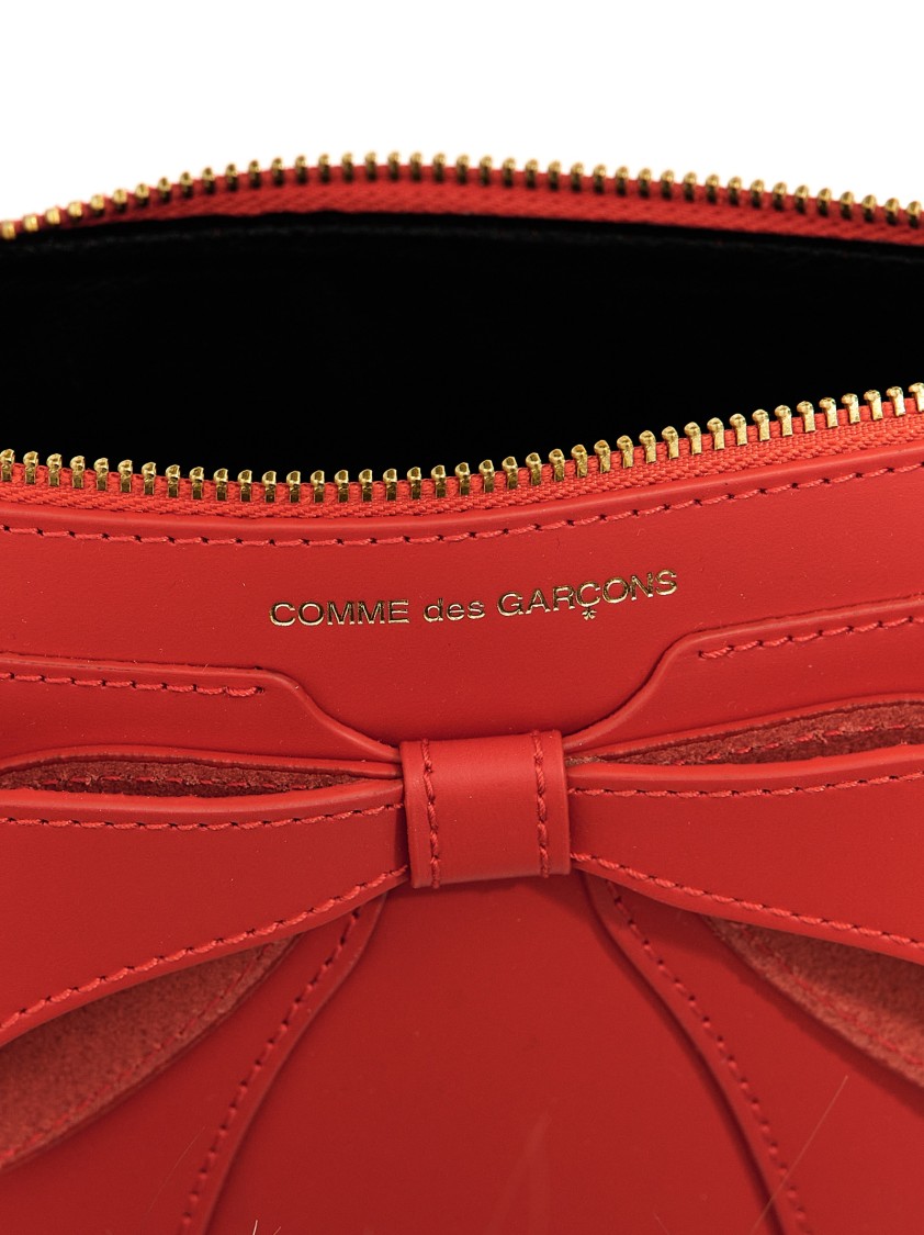 Comme Des Garçons Big Bow' Wallet In Red