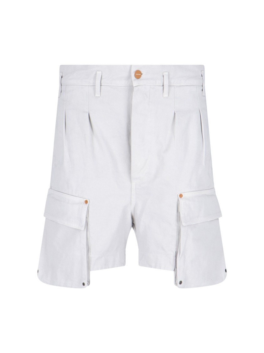 Cultura Grey Trousers With Cargo Pockets And Pleat Detail