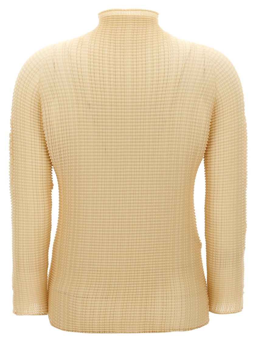 Issey Miyake Beige Wooly Pleats-56 Blouse In Nude