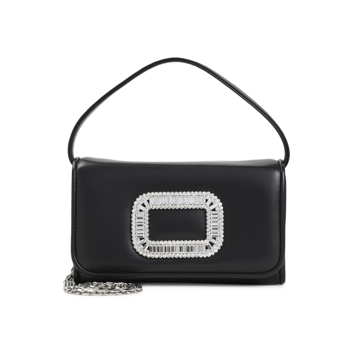 Roger Vivier Black Nappa Leather Handbag In Black