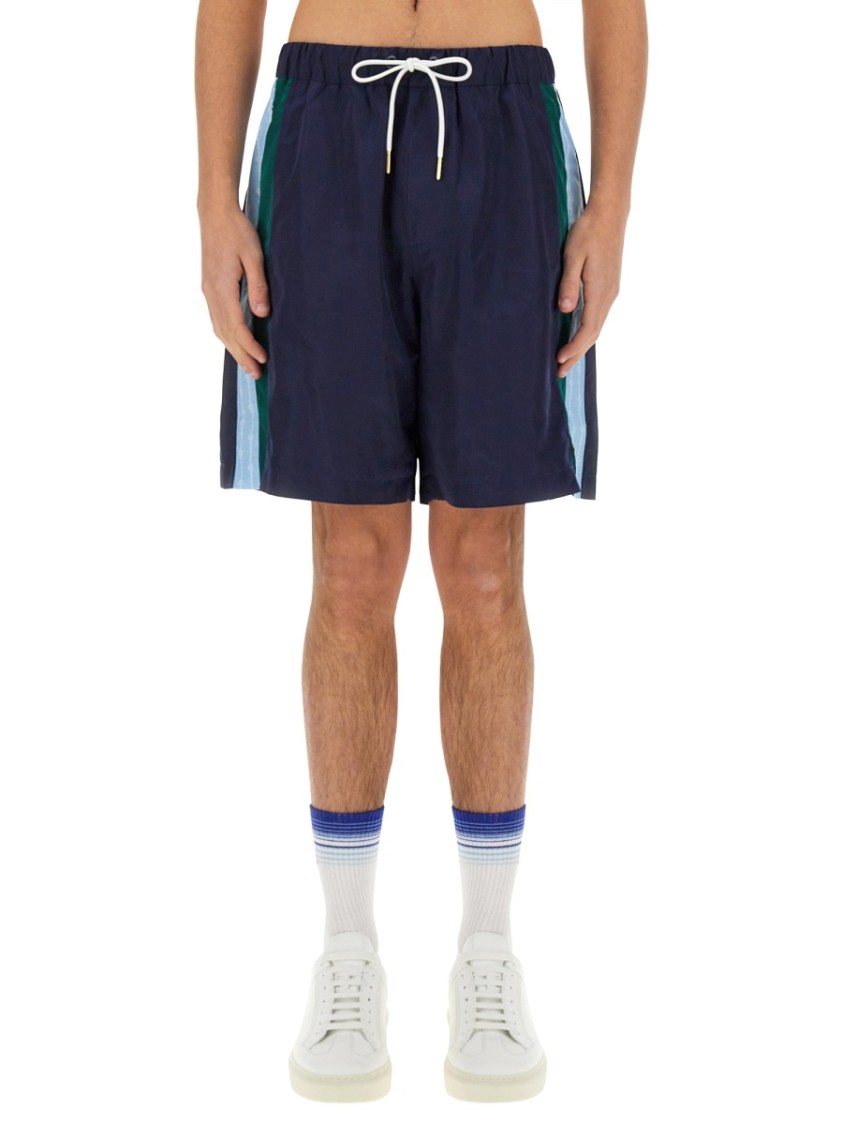 Casablanca Relaxed Fit Activewear Shorts In Blue
