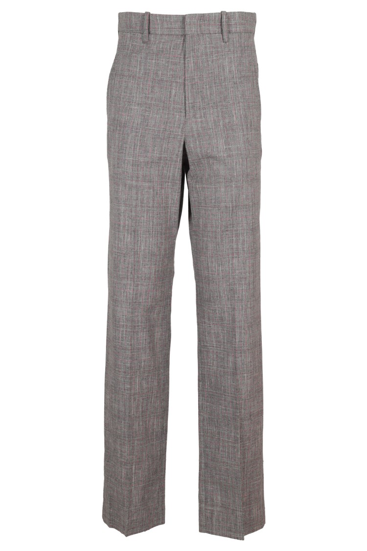 Shop Isabel Marant Étoile Tailored Grey Pants With Central Zip Closure
