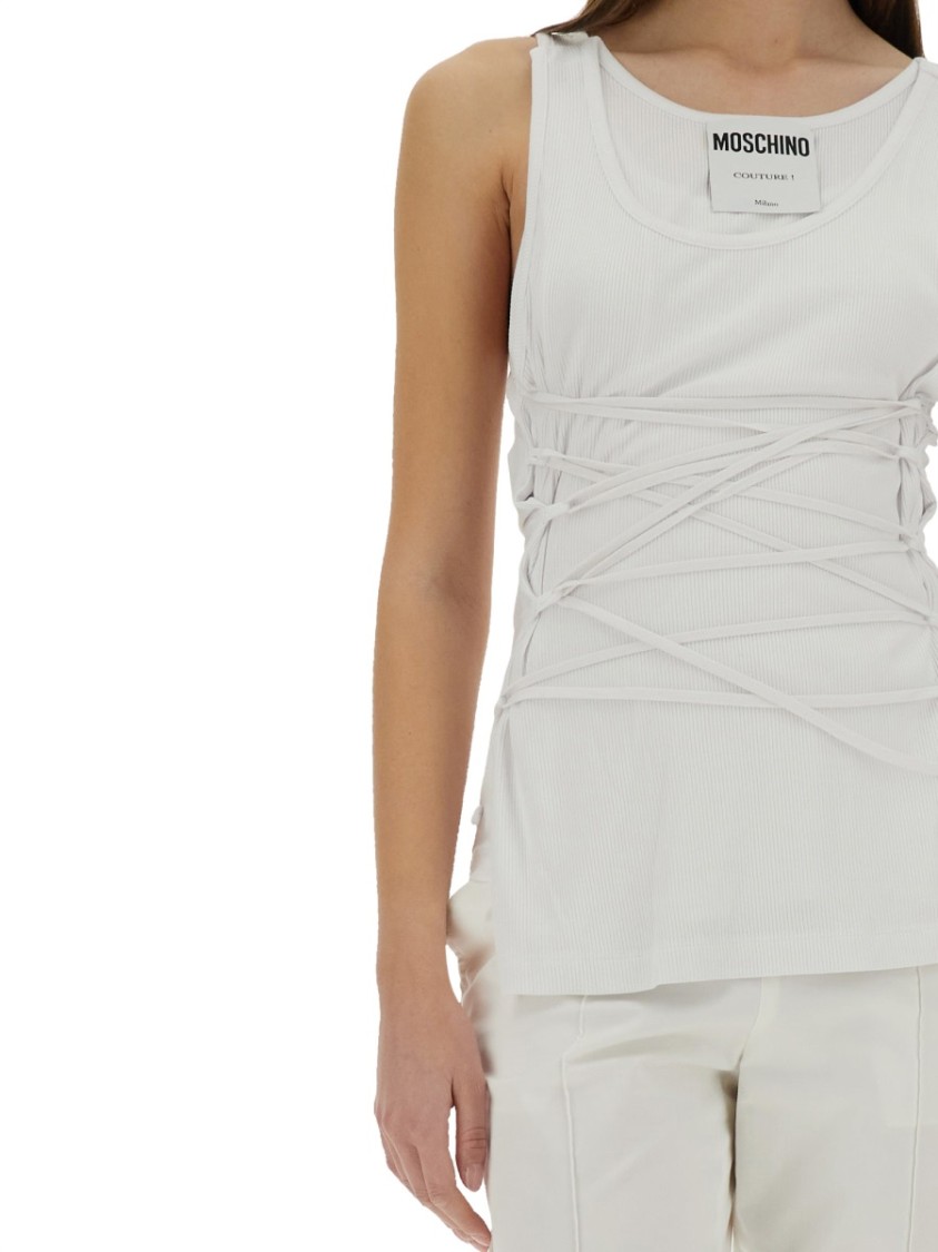 Moschino Sleeveless Shirt In White