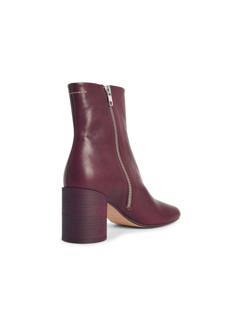 Mm6 Maison Margiela 70mm Anatomic Stitch Ankle Boots In Brown