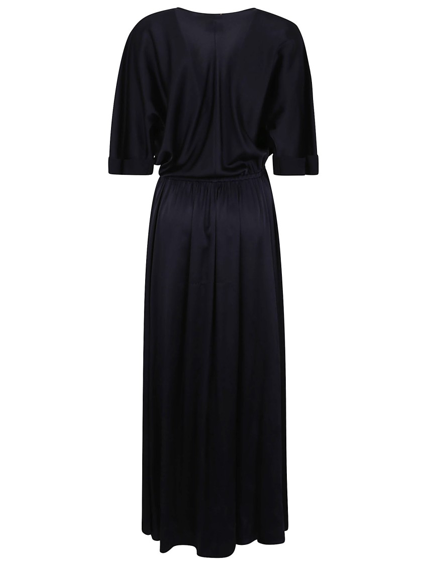 FORTE FORTE FORTE FORTE DEEP V-NECK SILK MAXI DRESS
