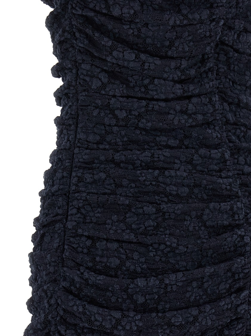 Rotate Birger Christensen Rotate Birgerchristensen Black Lace Mini Dress In Blue