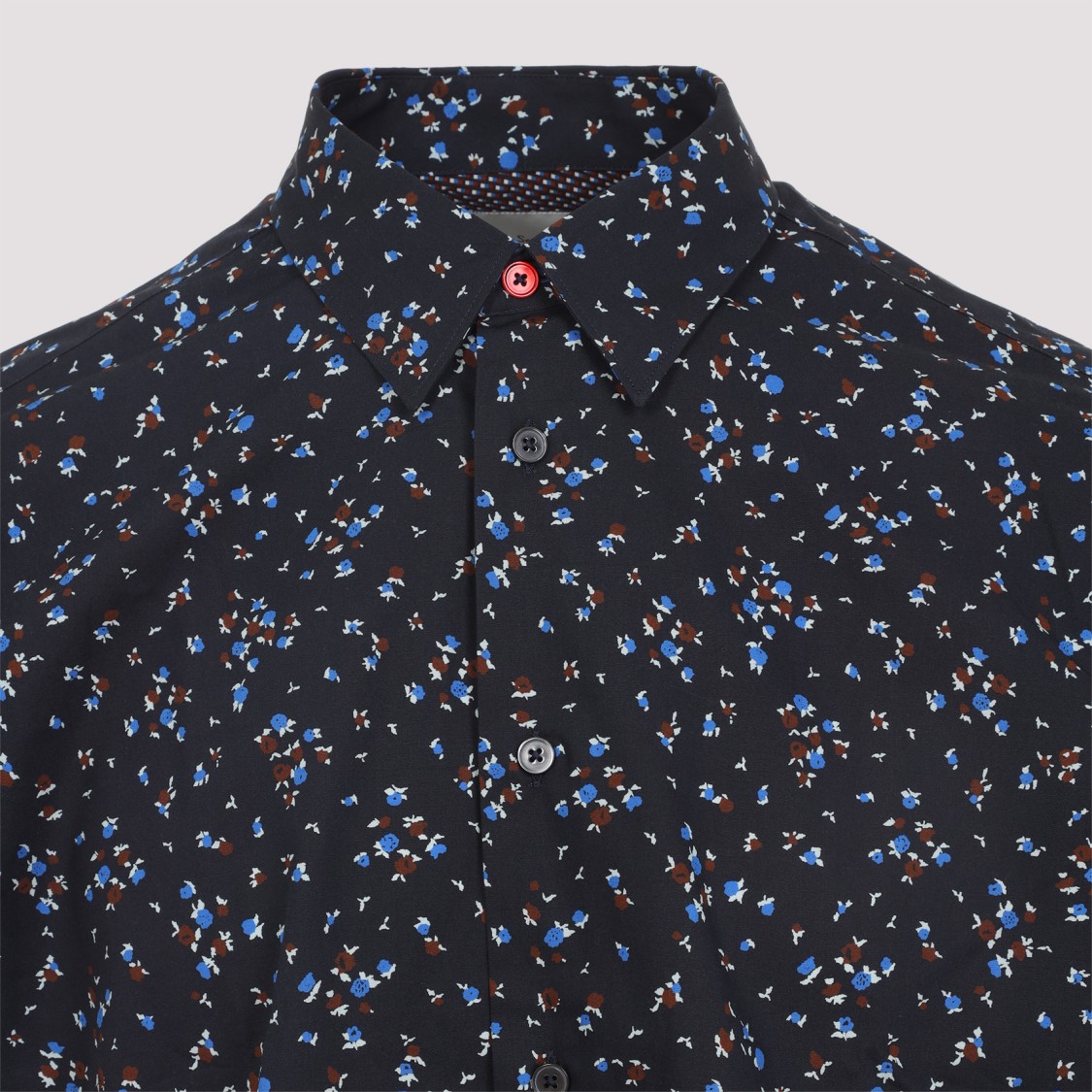 Paul Smith Men's Regular Fit Shirt With All-over Print In Black