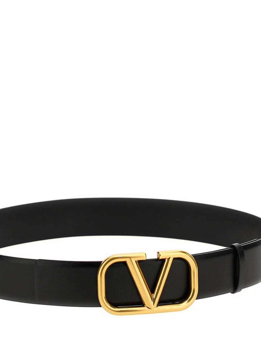 Valentino Garavani 'vlogo Signature' Belt In Black