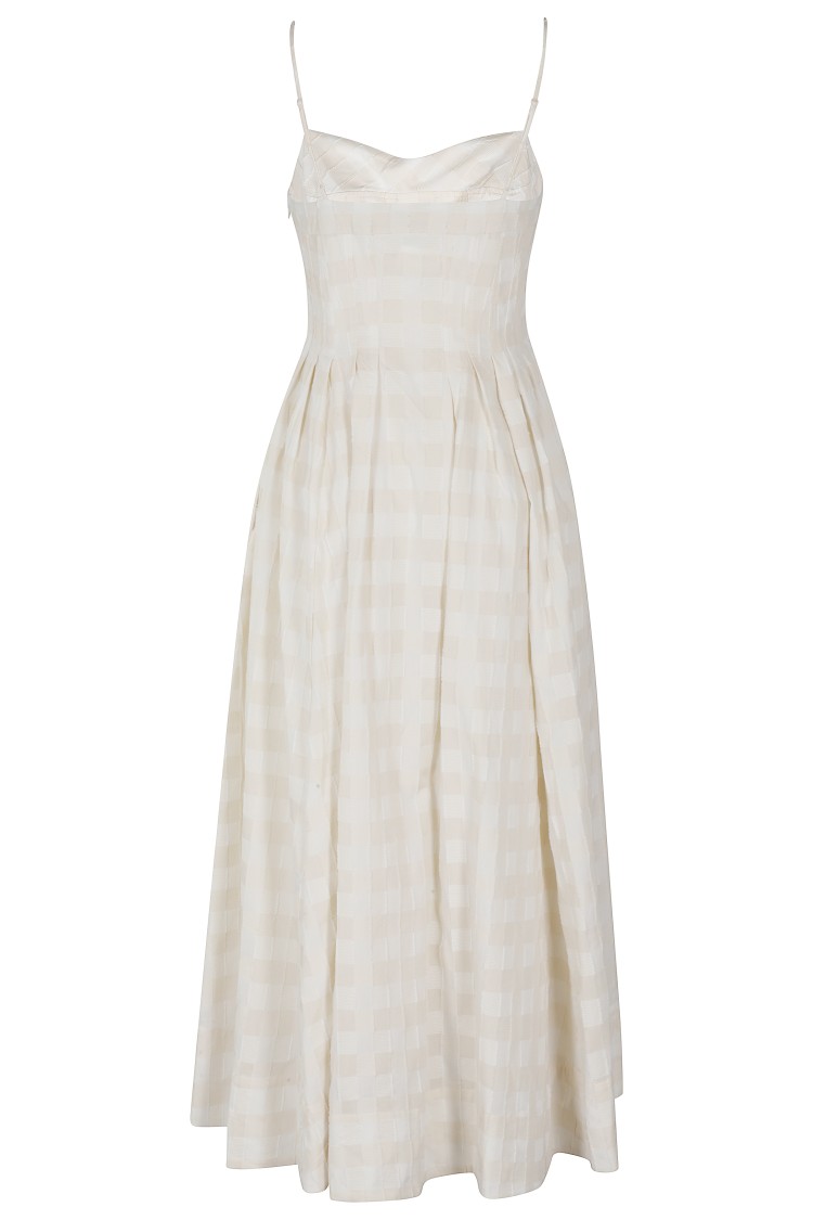 Simkhai Kittiya Broderie Anglaise Cotton Midi Dress In White