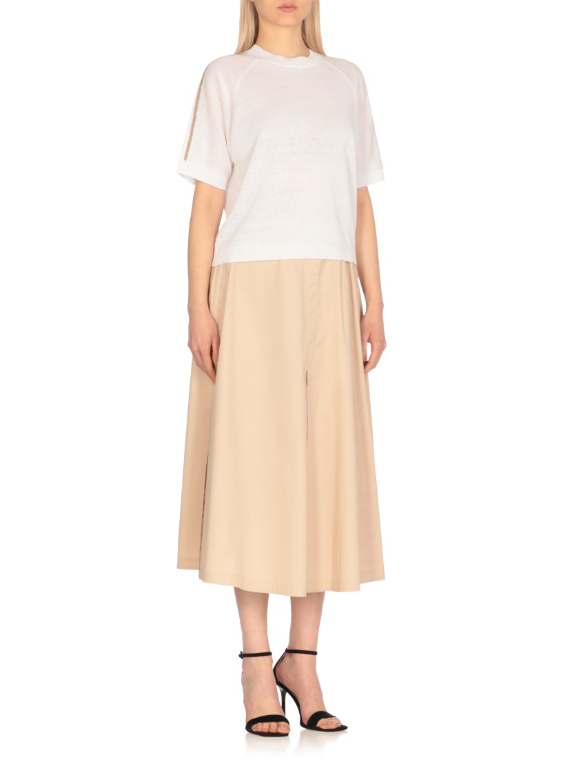 Peserico White Linen And Cotton Sweater