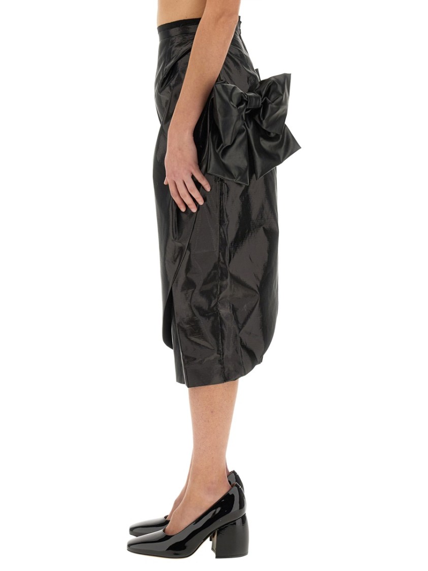 Maison Margiela Skirt With Bow In Black