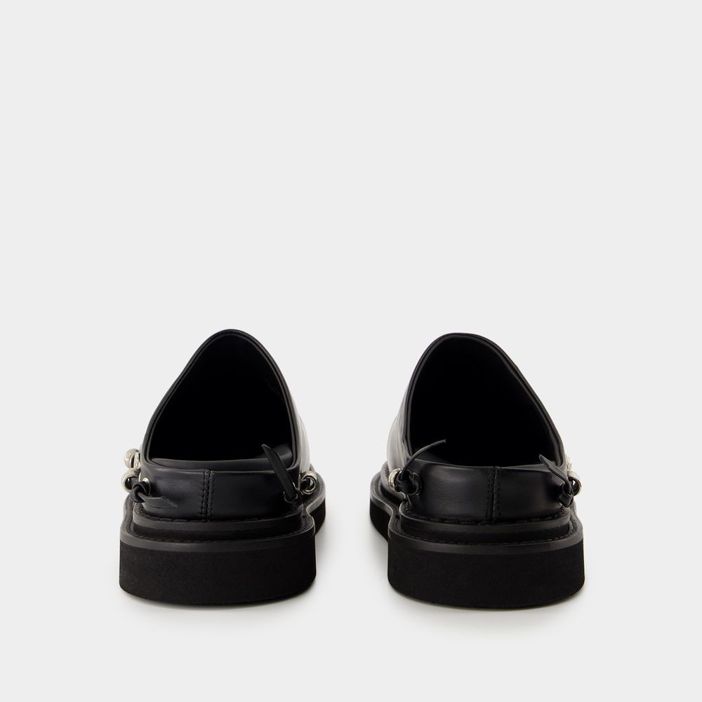 Toga Pulla Open-back Black Sandals With Chunky Platform In Black