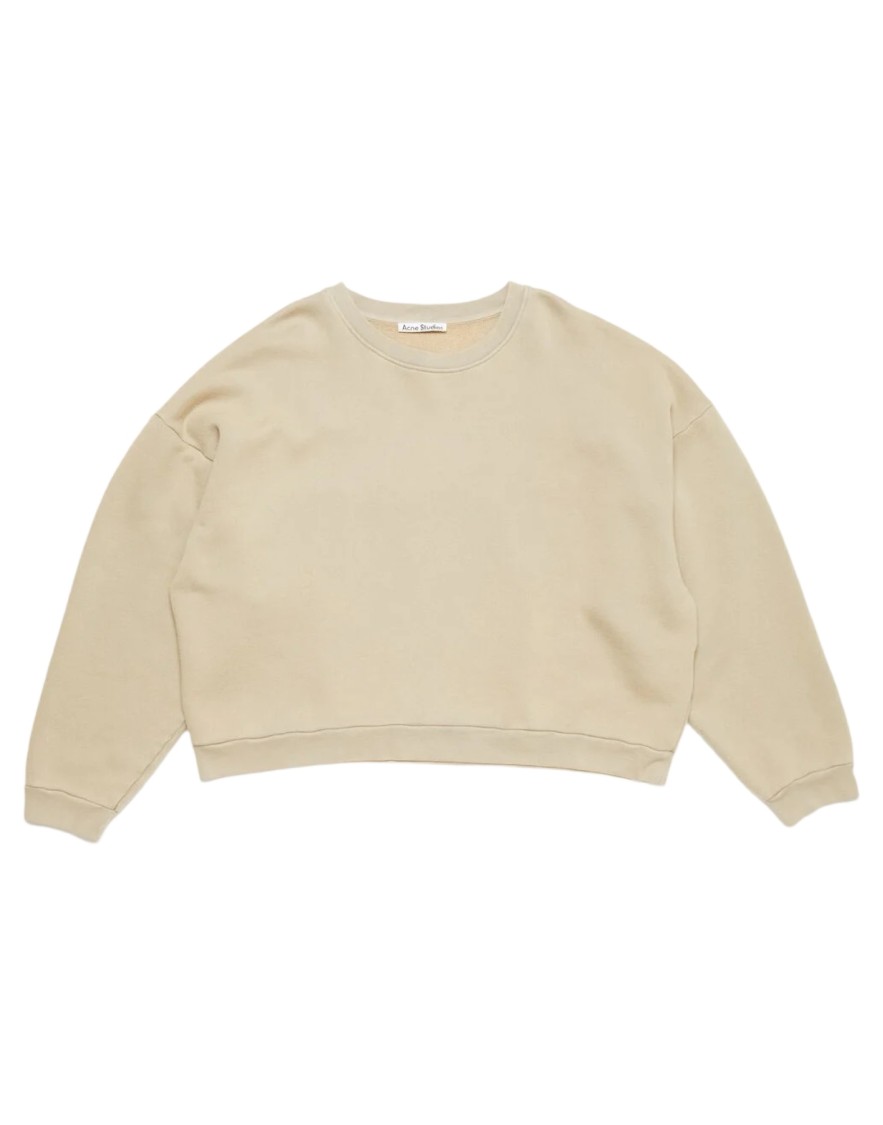 Acne Studios Relaxed Fit Oversized Crewneck Sweatshirt In Sand In Neutral