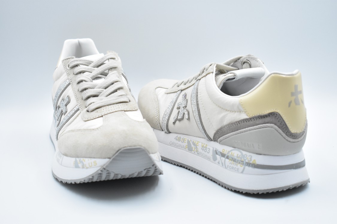 Premiata Low-top Grey Sneakers With Cushioned Sole