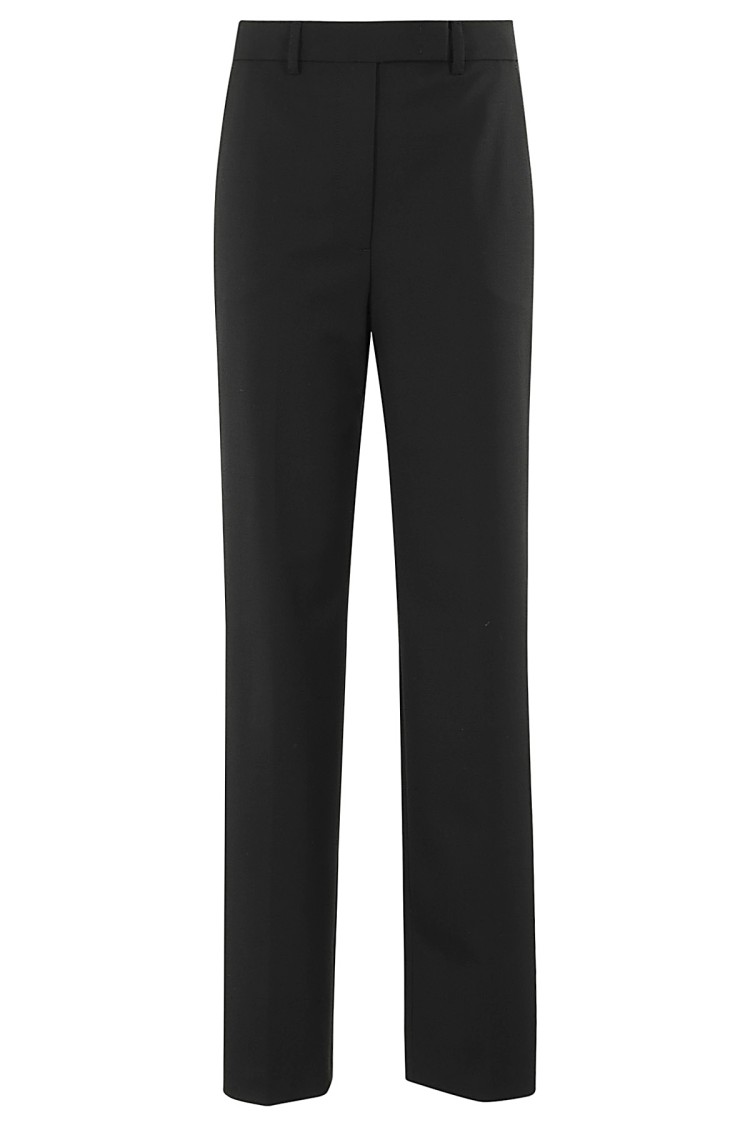 Seventy Cotton Straight-leg Trousers In Black