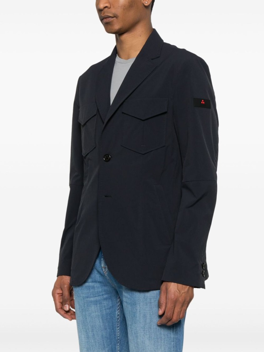 Peuterey Navy Blue Jacket With Multiple Pockets