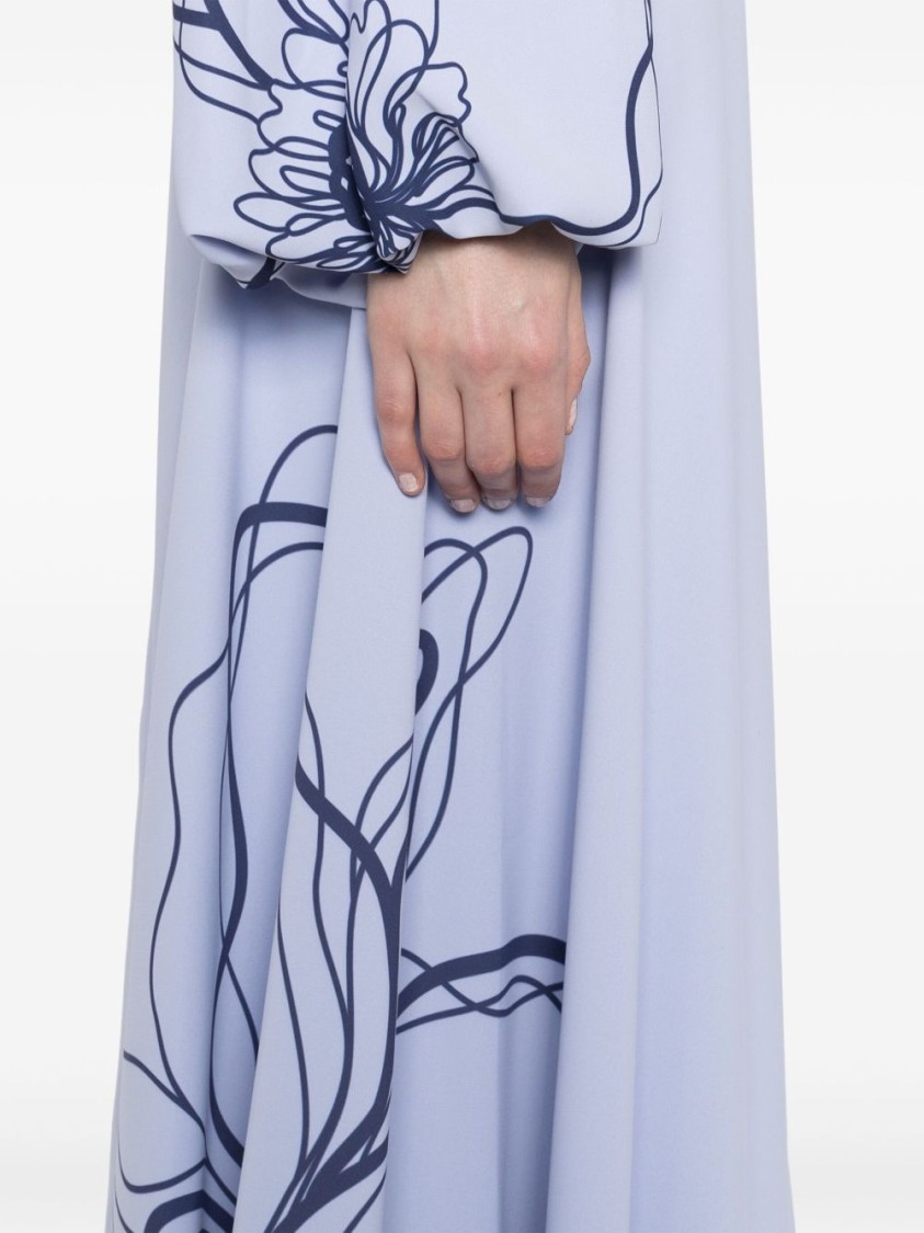 Saiid Kobeisy Floral Printed Kaftan In Purple