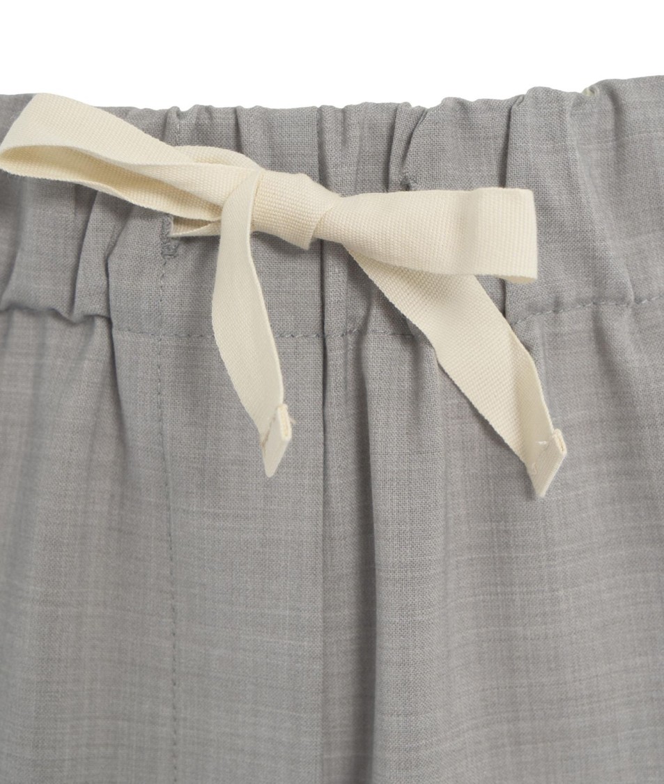 Semicouture Semi Couture Wide-leg Grey Pants In  Virgin Wool Blend In Grey