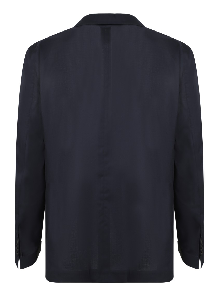 Shop Tagliatore Two-button Blazer In Silk-wool Blend In Blue